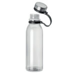 Bouteille d’eau transparente avec bouchon métallique ouvert