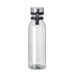 Gourde transparente avec bouchon métallique gris