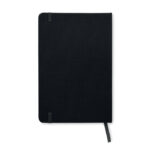 Carnet noir fermé avec élastique et marque-page