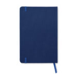 Carnet bleu avec élastique et marque-page