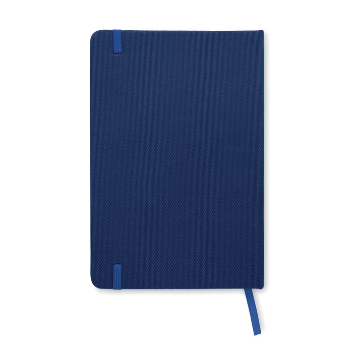 Carnet bleu avec élastique et marque-page