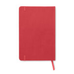 Carnet rouge fermé avec élastique et signet