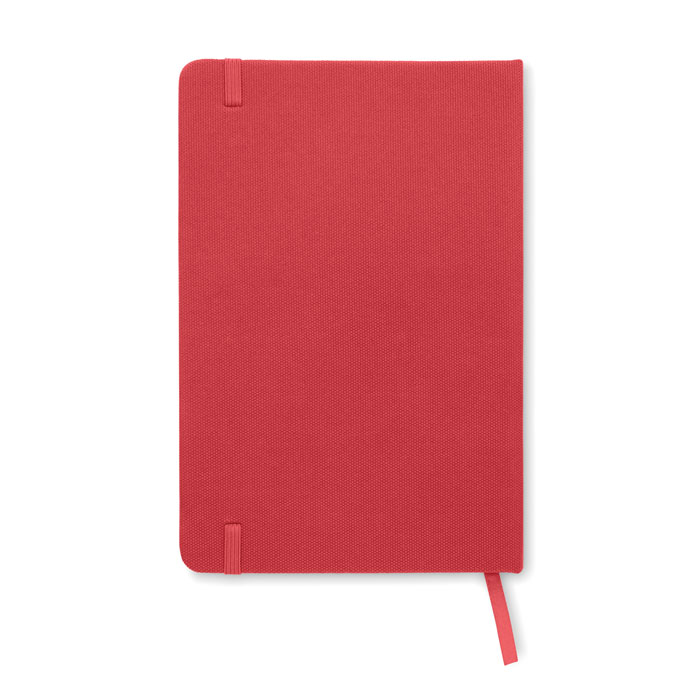 Carnet rouge fermé avec élastique et signet