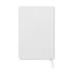 Carnet blanc à couverture rigide et élastique