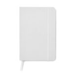 Carnet blanc à couverture rigide avec élastique