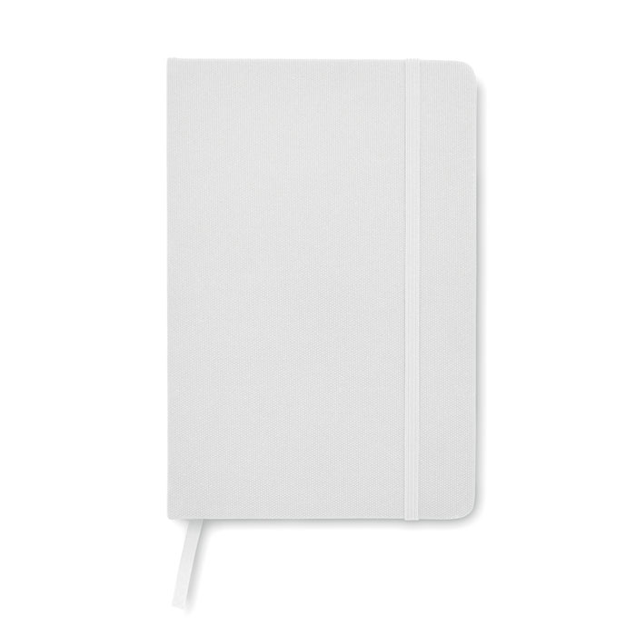 Carnet blanc à couverture rigide avec élastique