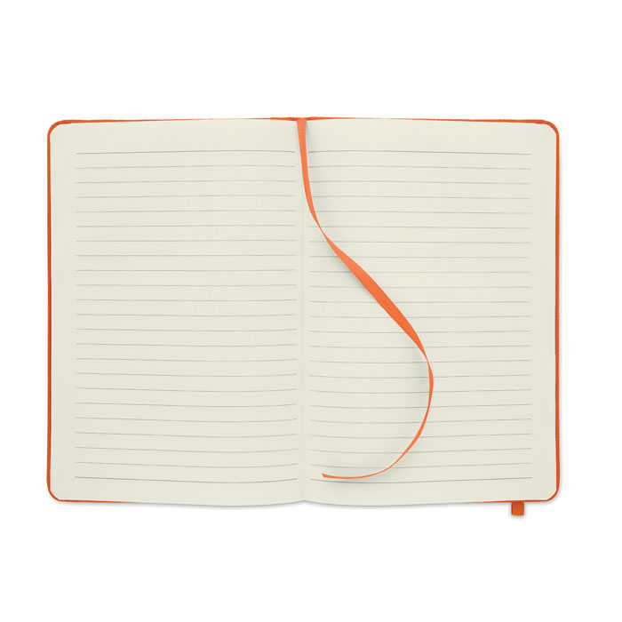 Carnet ouvert avec ruban orange