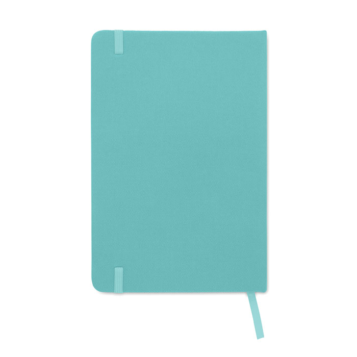 Carnet turquoise à couverture rigide fermé