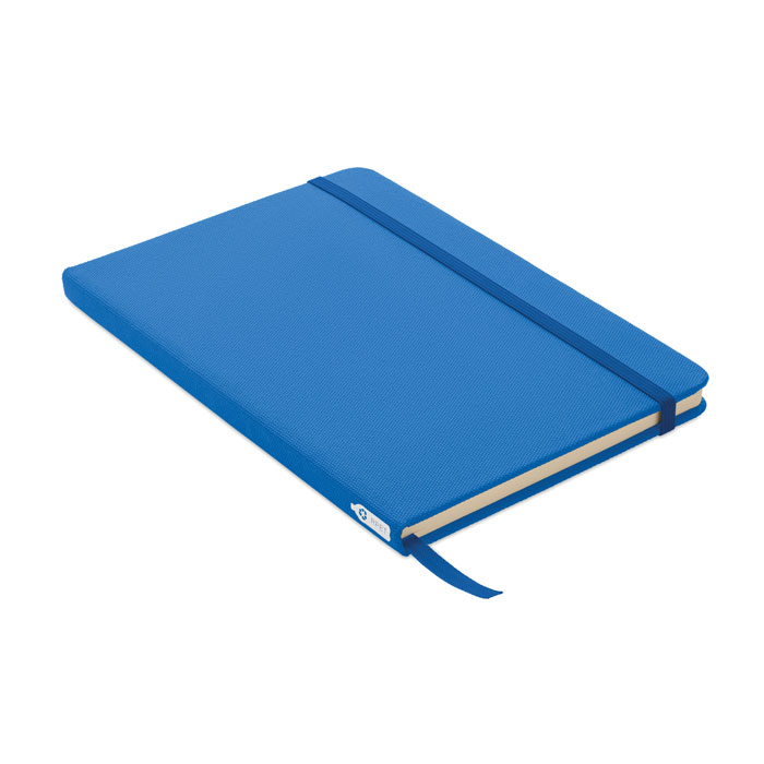 Carnet bleu avec élastique de fermeture