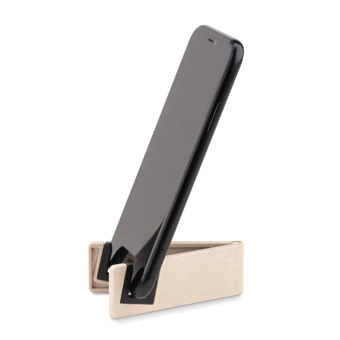 Support de smartphone en bois beige