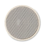 Haut-parleur rond avec grille perforée blanche