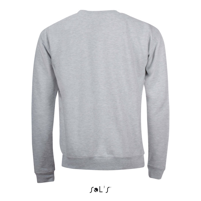 Sweat-shirt gris à manches longues vu de dos