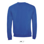 Sweat-shirt bleu uni vu de dos