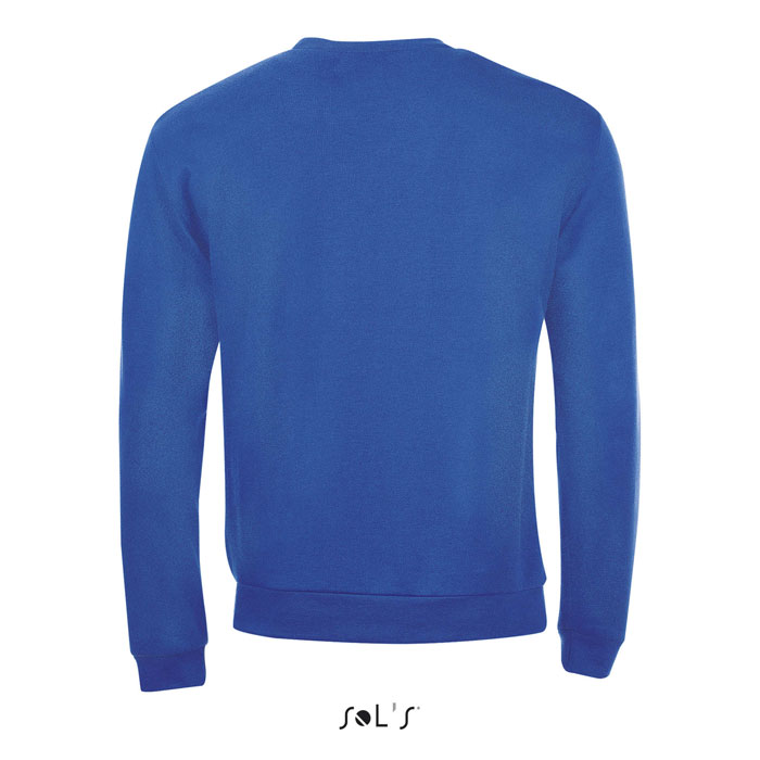 Sweat-shirt bleu uni vu de dos
