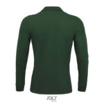 Polo vert à manches longues vu de dos