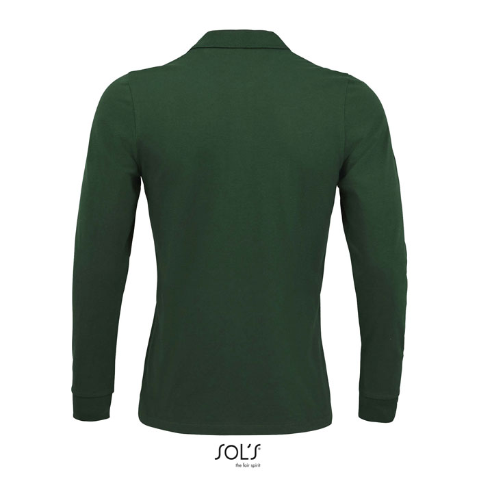 Polo vert à manches longues vu de dos