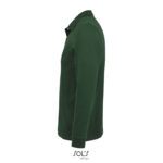 Polo vert à manches longues de profil