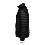 Doudoune noire matelassée vue de profil