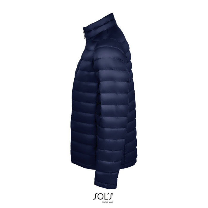 Doudoune matelassée bleu marine vue de profil