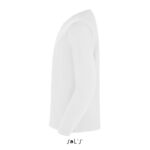 T-shirt blanc à manches longues vu de côté