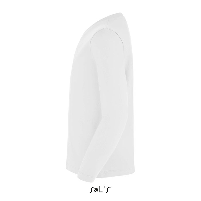 T-shirt blanc à manches longues vu de côté