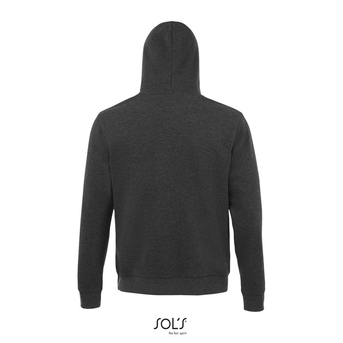 Sweat à capuche noir vu de dos
