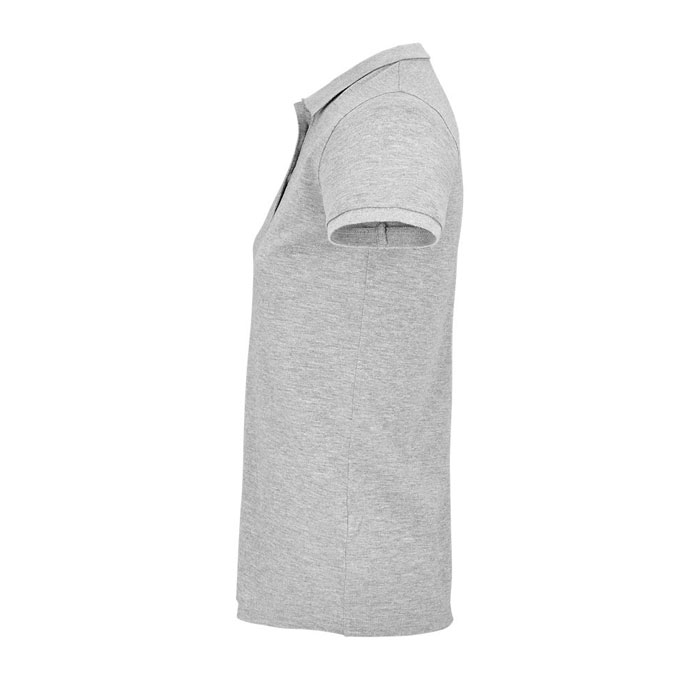 Polo gris à manches courtes vu de côté