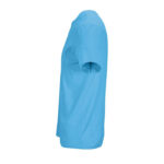 T-shirt bleu clair vu de côté