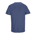 T-shirt bleu uni vu de dos