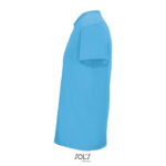 T-shirt bleu clair vu de côté