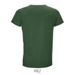 T-shirt vert uni vu de dos