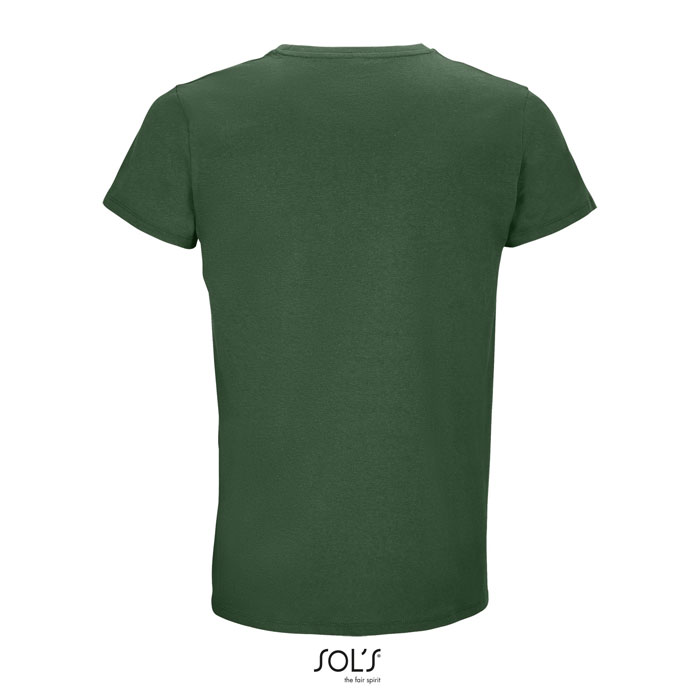 T-shirt vert uni vu de dos