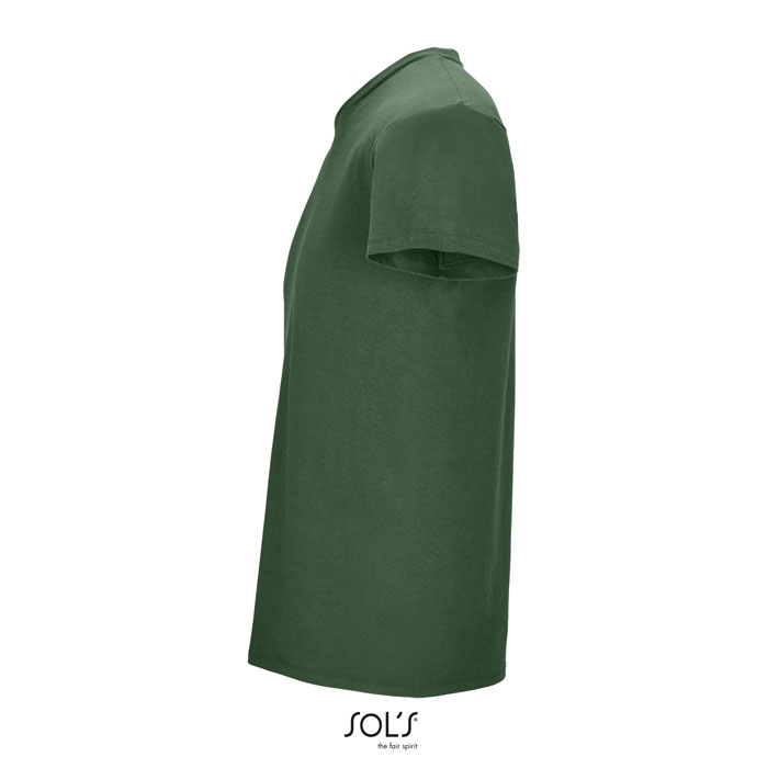 T-shirt vert uni vu de côté