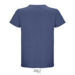 T-shirt bleu uni vu de dos