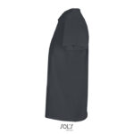 T-shirt noir à manches courtes vu de côté