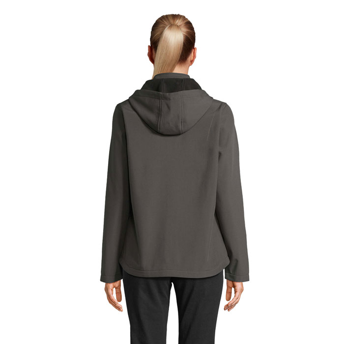 Veste à capuche grise vue de dos