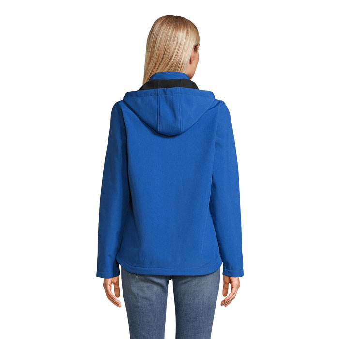 Veste bleue à capuche vue de dos