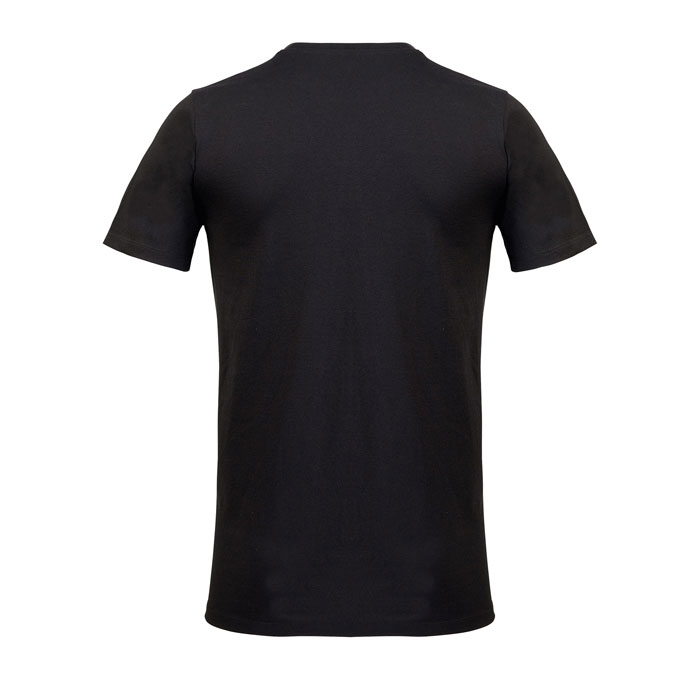 Dos d’un t-shirt noir simple