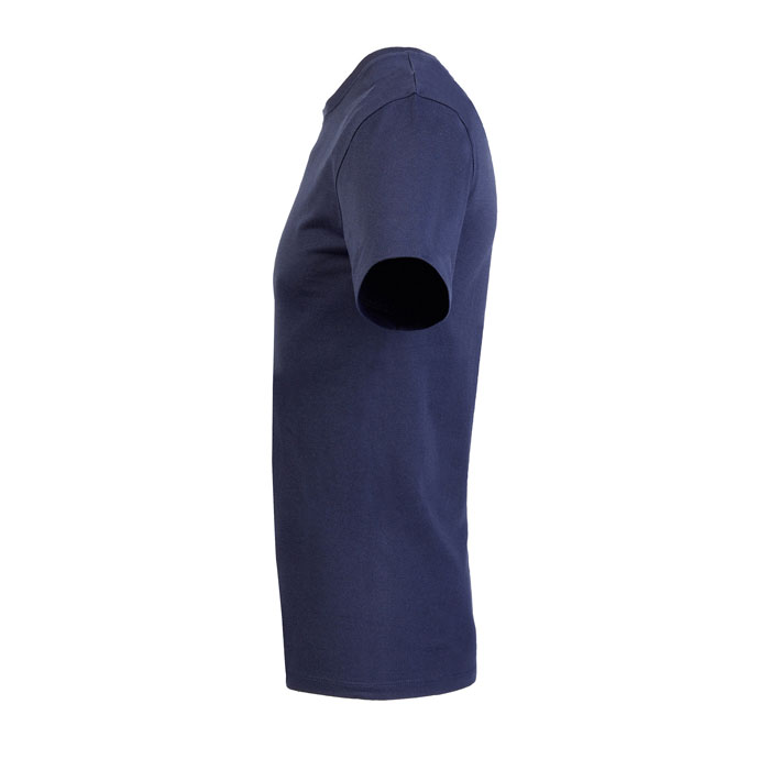 T-shirt bleu marine vu de profil