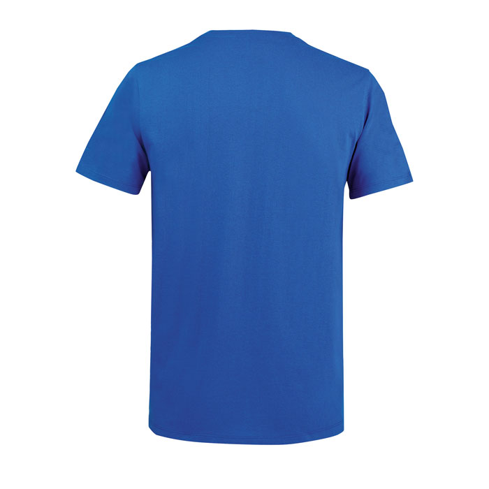 T-shirt bleu uni vu de dos