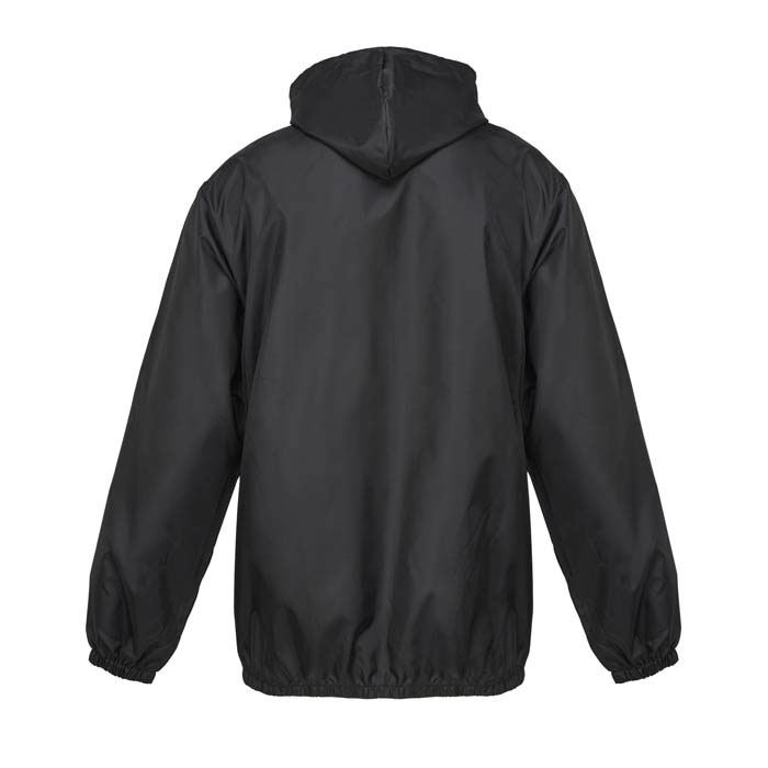 Veste noire à capuche vue de dos