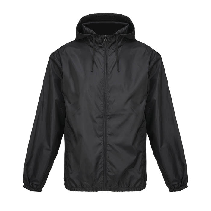 Veste noire à capuche zippée unisexe