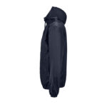 Veste noire à capuche vue de côté