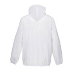 Veste blanche à capuche vue de dos