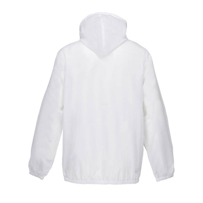 Veste blanche à capuche vue de dos