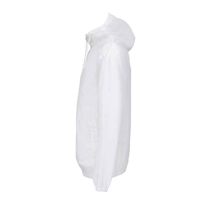 Veste à capuche blanche vue de profil