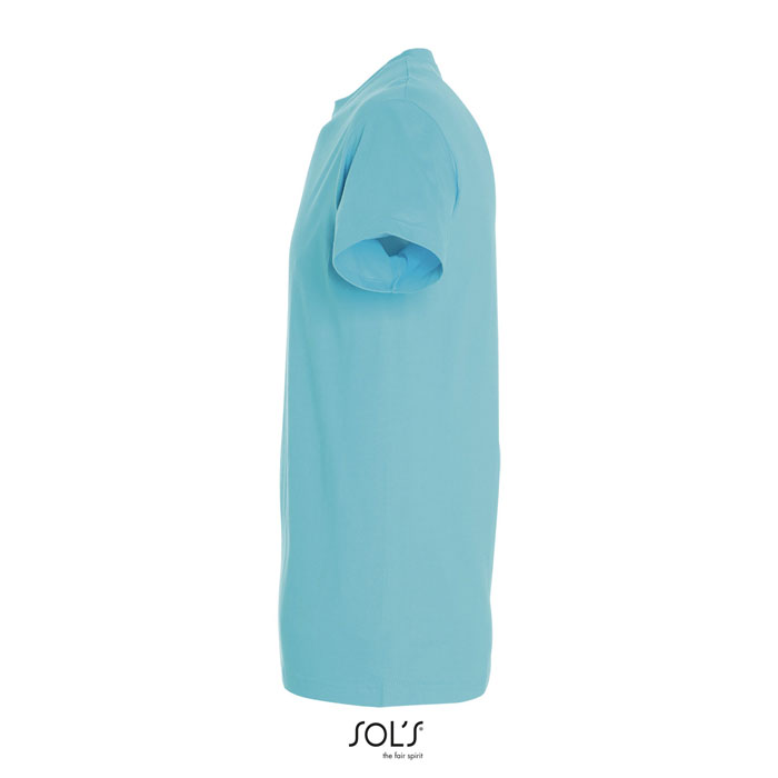 T-shirt bleu clair vu de côté