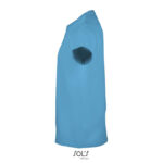 T-shirt bleu clair vu de côté