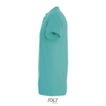 T-shirt turquoise vue de profil
