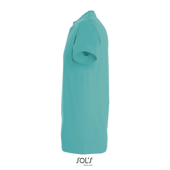 T-shirt turquoise vue de profil